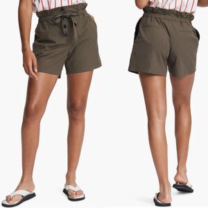 NWT Rag & Bone Camille Paper bag waist seersucker shorts in olive  Size 12